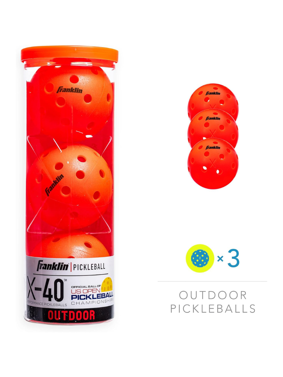 FRANKLIN X-40 Outdoor Pickleballs - 74mm