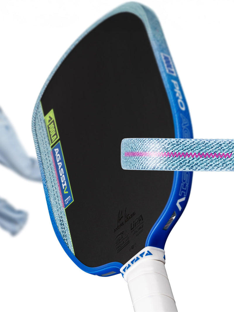 JOOLA Agassi Pro V Special Edition Washed Indigo 16mm Pickleball Paddle