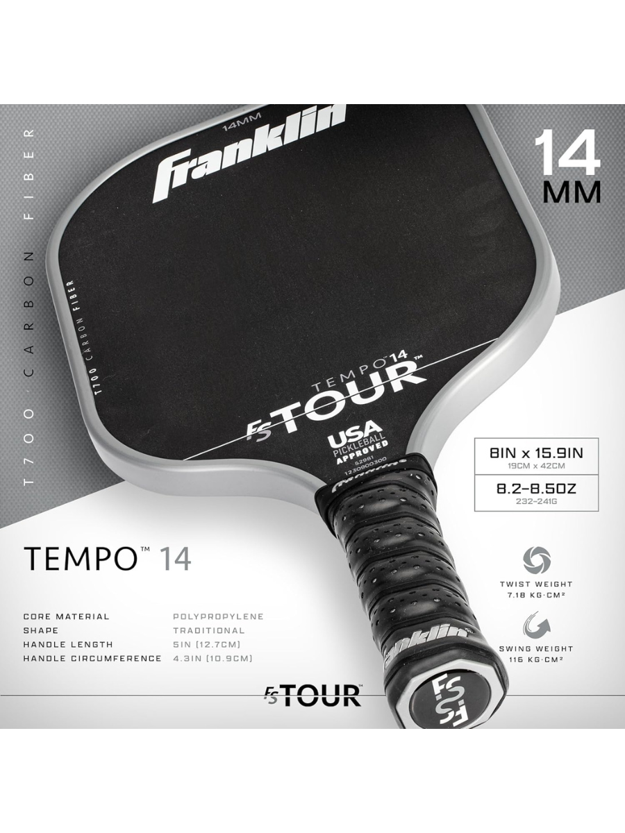 FRANKLIN FS Tour Tempo 14mm Pickleball Paddle – PickleballPH