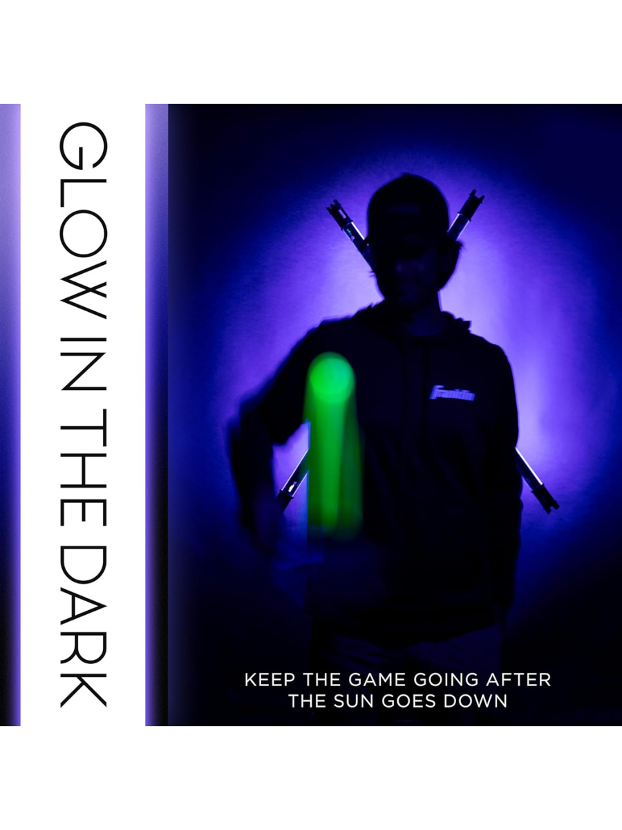 FRANKLIN Glow In The Dark Outdoor Pickleballs - 74mm