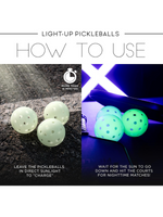 FRANKLIN Glow In The Dark Outdoor Pickleballs - 74mm