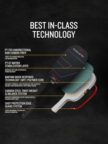 PADDLETEK Bantam ALW-C 12.7mm Pickleball Paddle