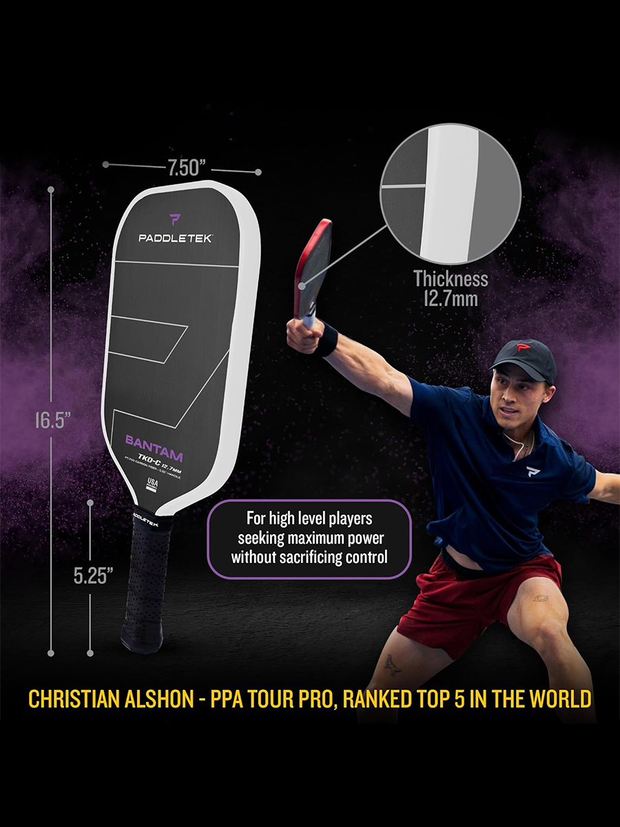 PADDLETEK Bantam TKO-C 12.7mm Pickleball Paddle – PickleballPH