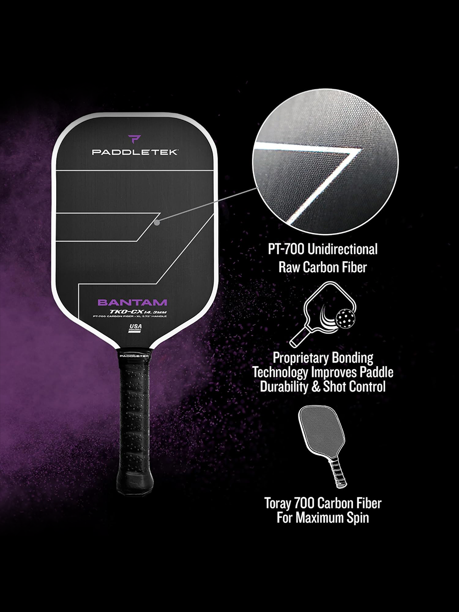 PADDLETEK Bantam TKO-CX 14.3mm Pickleball Paddle