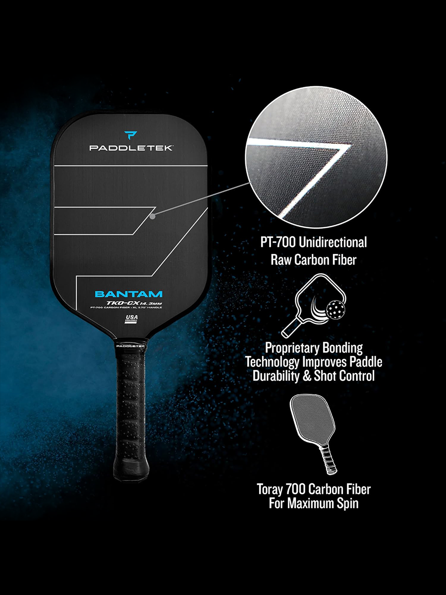 PADDLETEK Bantam TKO-CX 14.3mm Pickleball Paddle