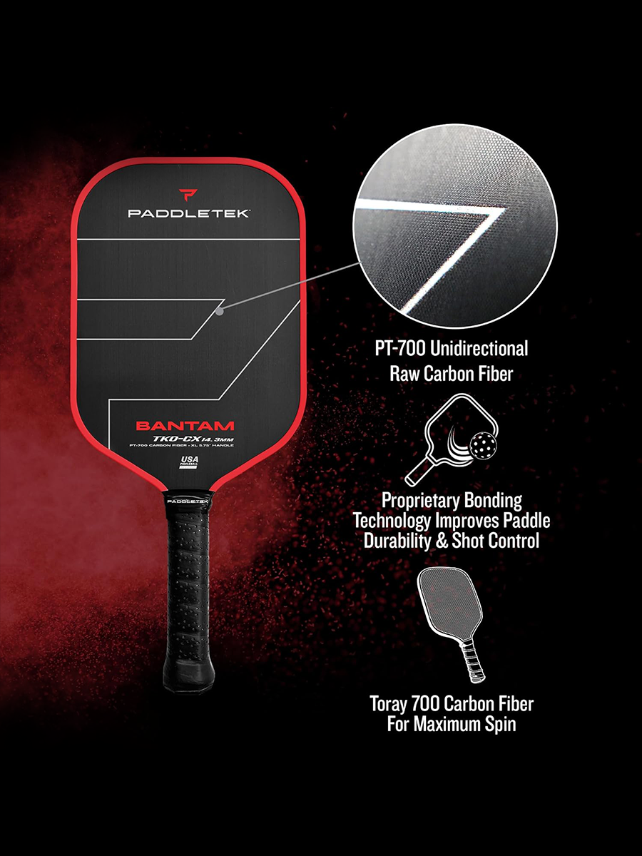 PADDLETEK Bantam TKO-CX 14.3mm Pickleball Paddle