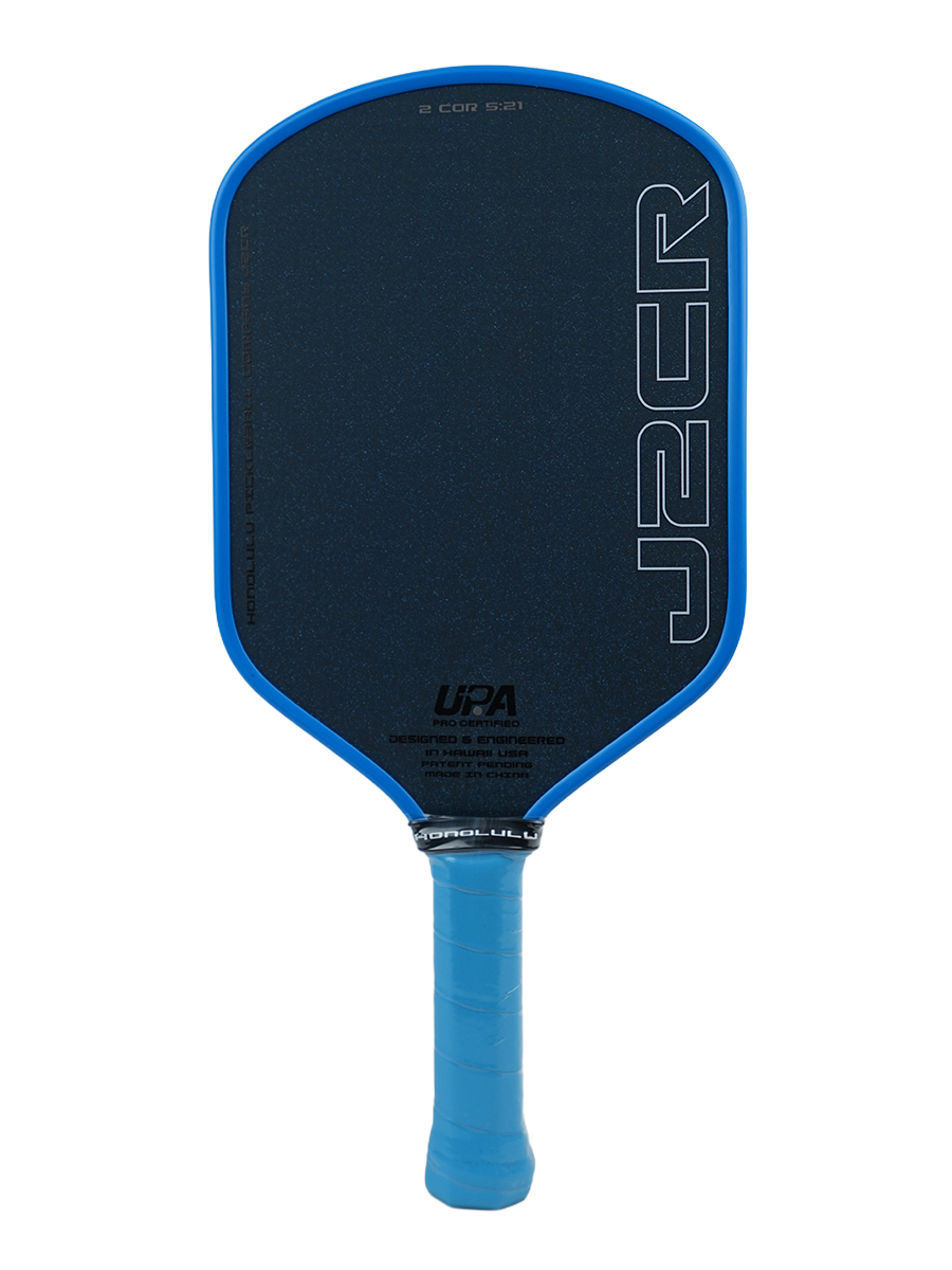 HONOLULU J2CR Crystal Blue™ Endurance Surface™ Pickleball Paddle - 5.5" Grip