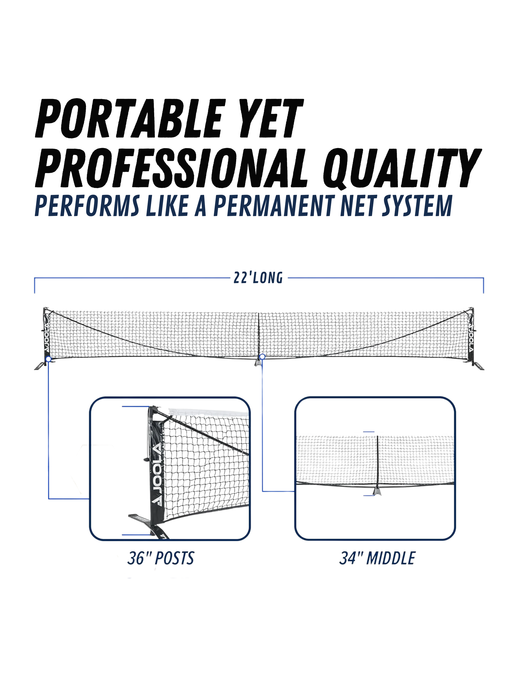 JOOLA Symmetry Pickleball Net