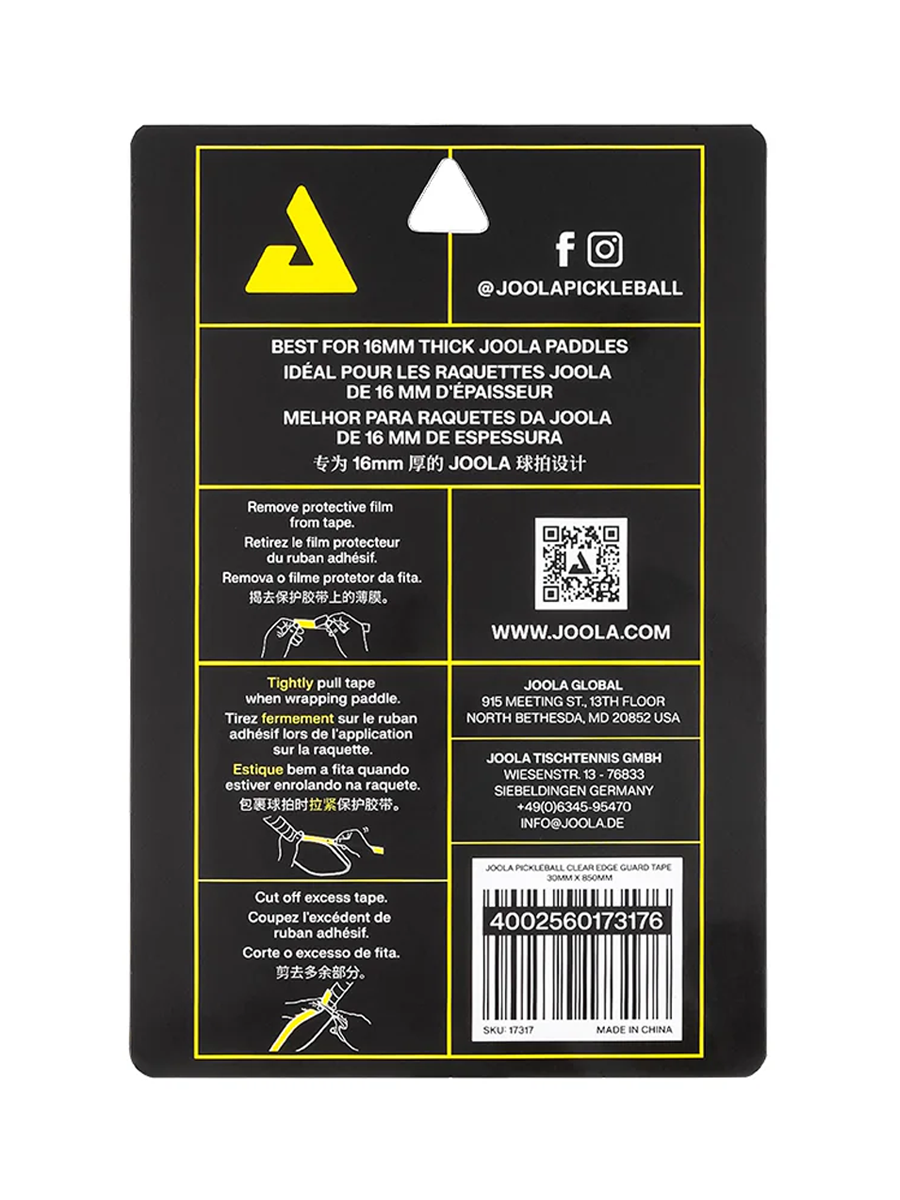 JOOLA Pickleball Clear Edge Guard Tape