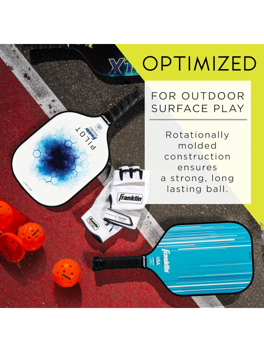 FRANKLIN X-40 Outdoor Pickleballs - 74mm Complete Your Kit FRANKLIN X-40 Outdoor Pickleballs - 74mm Complete Your Kit